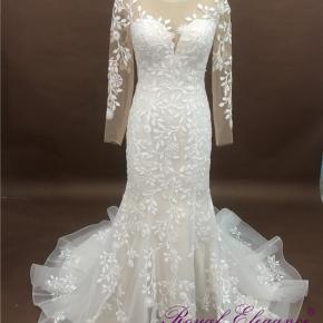 Long Sleeve Lace Mermaid Bridal Dresses ER346