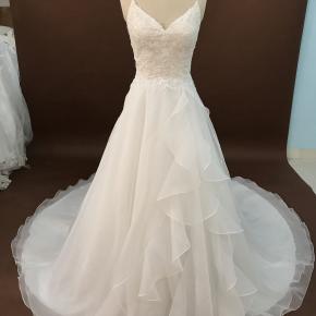 Sphagetti Straps A Line Organza Wedding Dress - 副本