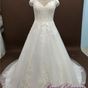 Off the Shoulder Designer A Line Lace Wedding Dress 